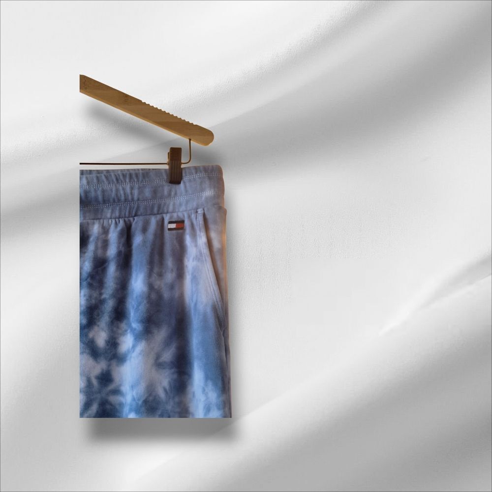 Tommy Hilfiger Blue Tie-Dye Women's Joggers Size Large - Picture 6 of 12